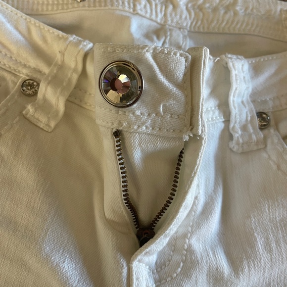 Original LA Idol White Jeans Denim Stretch Boot Cut Pants Size 7 W30 L31 1/2 - Picture 8 of 14